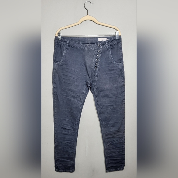 NWOT ANTIGO Pants Size 28 Israeli Designer Boutique Assymetric Button Fly Boho - Picture 1 of 6